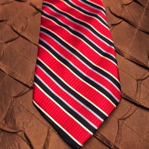 F.O.C FORSYTH TIE RED WHITE NAVY STRIPE